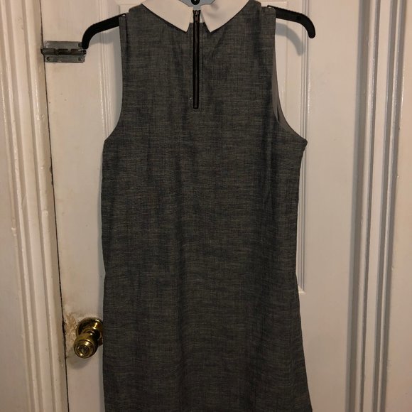 Grey Scallop Collared Dress - Picture 2 of 5
